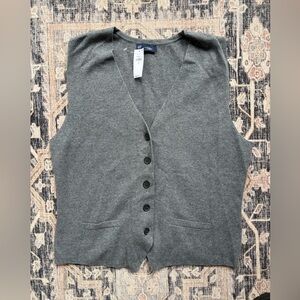 GAP Charcoal V-Neck Sweater Vest